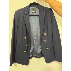 Pinko Navy Blazer with Gold Accents
